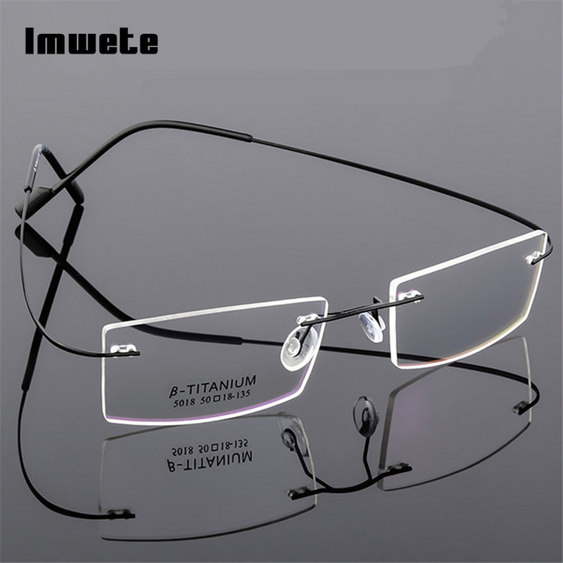 Rame de ochelari cu memorie Imwete, fără rame, cu memorie, titan, ochelari de vedere, ochelari, cu prescripție, rame optice, miopie