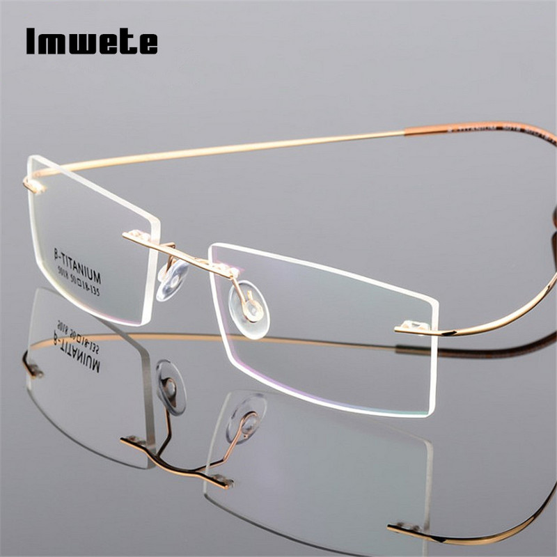 Rame de ochelari cu memorie Imwete, fără rame, cu memorie, titan, ochelari de vedere, ochelari, cu prescripție, rame optice, miopie
