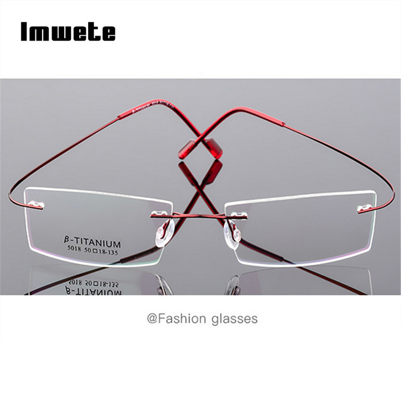 Rame de ochelari cu memorie Imwete, fără rame, cu memorie, titan, ochelari de vedere, ochelari, cu prescripție, rame optice, miopie