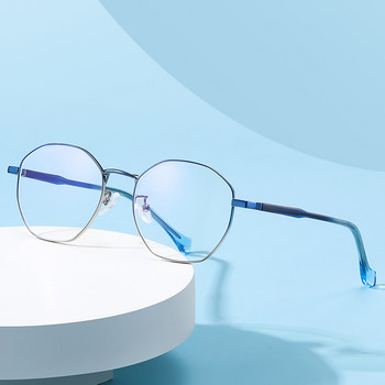 Swanwick πολύγωνο μεταλλικά γυαλιά αντι μπλε φωτός οπτικά ανδρικά μπλε μαύρα ροζ ρετρό λεπτά γυαλιά γυναικεία μόδα για unisex υπολογιστή
