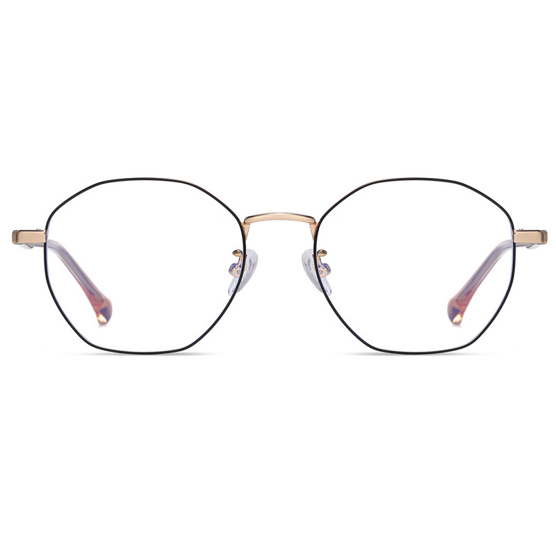 Swanwick πολύγωνο μεταλλικά γυαλιά αντι μπλε φωτός οπτικά ανδρικά μπλε μαύρα ροζ ρετρό λεπτά γυαλιά γυναικεία μόδα για unisex υπολογιστή