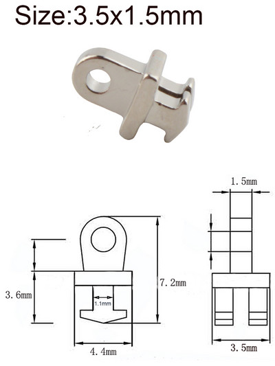 50tk 3x1,2mm 3,5x1,5mm 4x1,5mm ühe hingega plastikraami jaoks, purunenud esihinge asendusatsetaatklaasid, hinge remondiosa