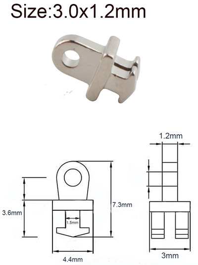 50tk 3x1,2mm 3,5x1,5mm 4x1,5mm ühe hingega plastikraami jaoks, purunenud esihinge asendusatsetaatklaasid, hinge remondiosa