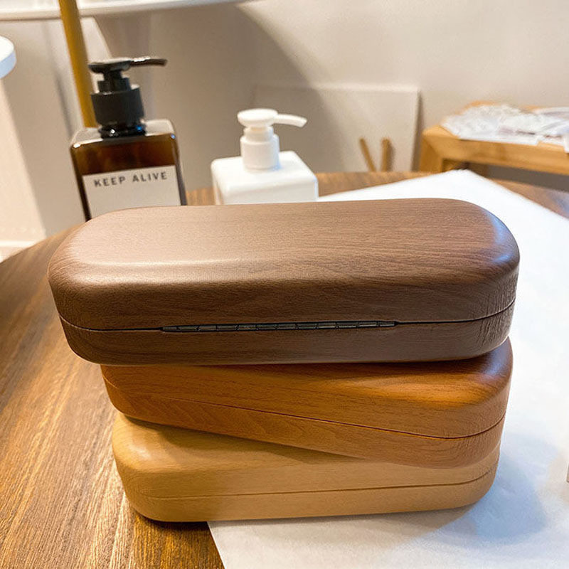 Retro futrola za naočale s drvenim okvirom za muškarce i žene kutija za naočale kreativne osobnosti kutija za sunčane naočale obična futrola za naočale