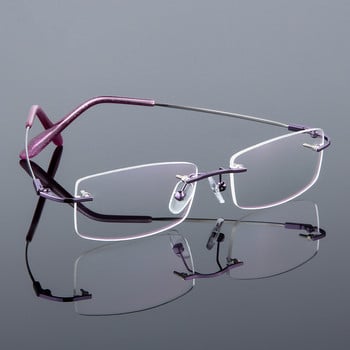 UVLAIK Alloy Titanium Eyeglasses Frames Women Men Гъвкава оптична рамка Без рамки Очила с рецепта Очила без рамки