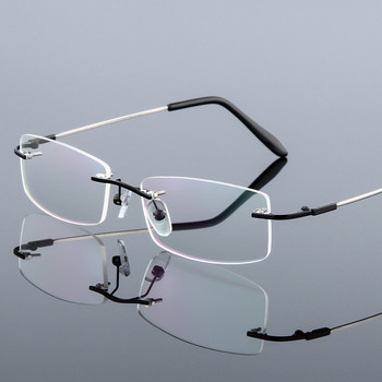 UVLAIK Alloy Titanium Eyeglasses Frames Women Men Гъвкава оптична рамка Без рамки Очила с рецепта Очила без рамки