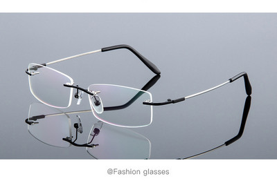 UVLAIK Alloy Titanium Eyeglasses Frames Women Men Гъвкава оптична рамка Без рамки Очила с рецепта Очила без рамки