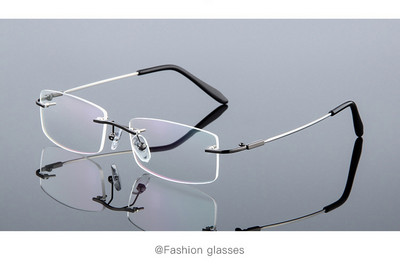 UVLAIK Alloy Titanium Eyeglasses Frames Women Men Гъвкава оптична рамка Без рамки Очила с рецепта Очила без рамки