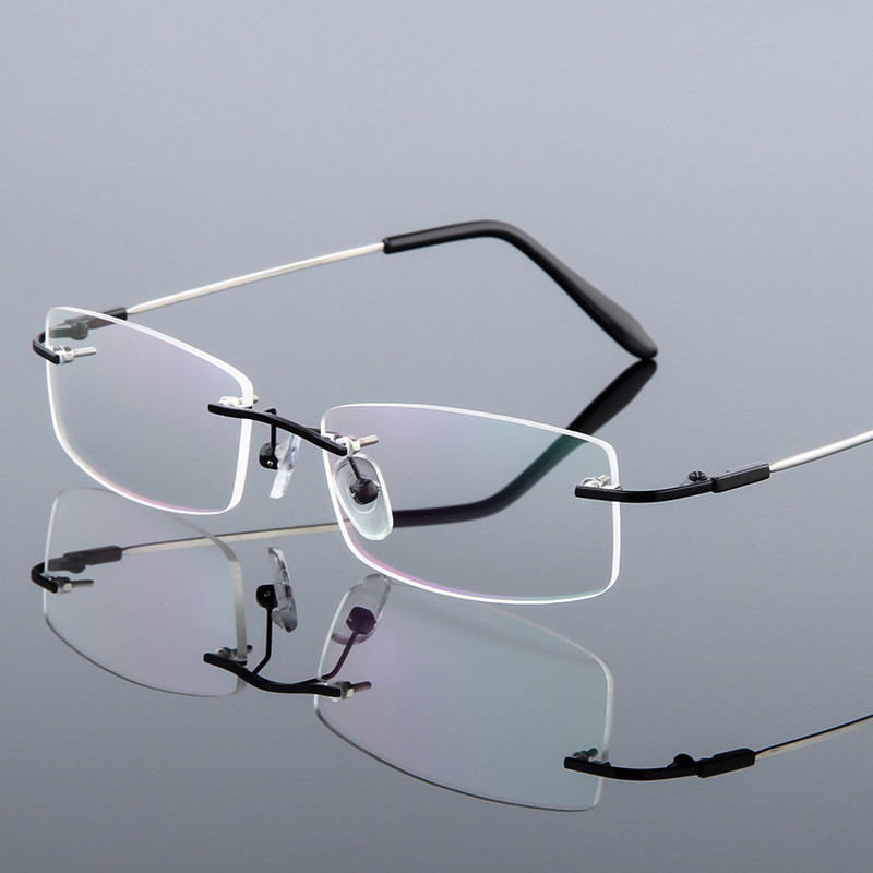 UVLAIK Alloy Titanium Eyeglasses Frames Women Men Гъвкава оптична рамка Без рамки Очила с рецепта Очила без рамки