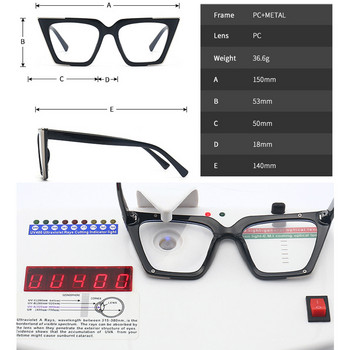 SO&EI Retro Cat Eye Clear Anti-Blu-Ray рамка за дамски очила Модна пролетна панта Оптична рамка за мъжки синьо-зелени очила