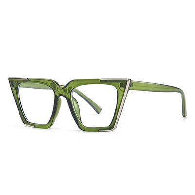 SO&EI Retro Cat Eye Clear Anti-Blu-Ray Naiste prilliraam Mood Vedruliigend Optiline Meeste Sinine Roheline Prilliraam