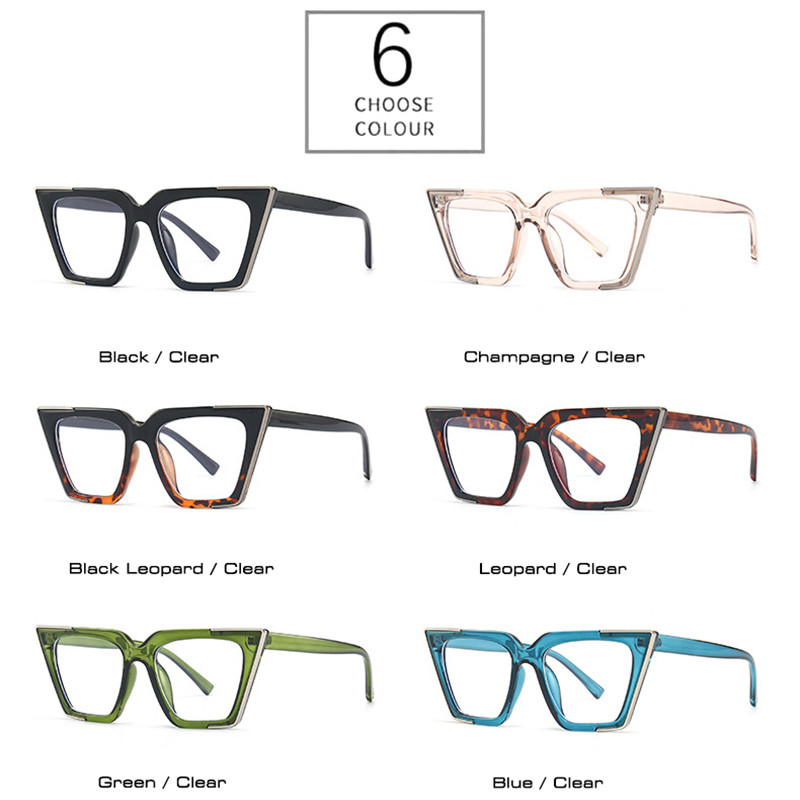 SO&EI Retro Cat Eye Clear Anti-Blu-Ray Naiste prilliraam Mood Vedruliigend Optiline Meeste Sinine Roheline Prilliraam