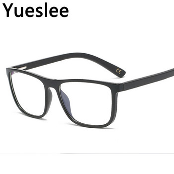 49775 Пластмасови титаниеви анти синя светлина Ретро квадратна рамка за очила Мъже Жени Оптични модни компютърни очила