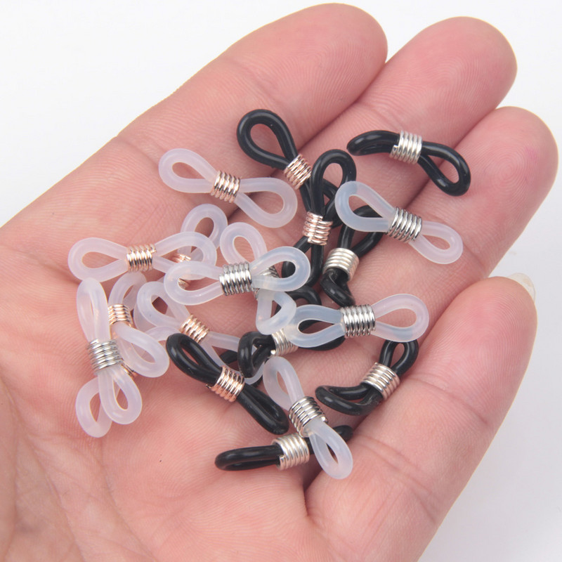 100 komada Kukica za uši Naočale Konop Držač kabela za sunčane naočale Držač trake Držač naočala Lanac Držač naočala Završeci Kraj petlje Konektor