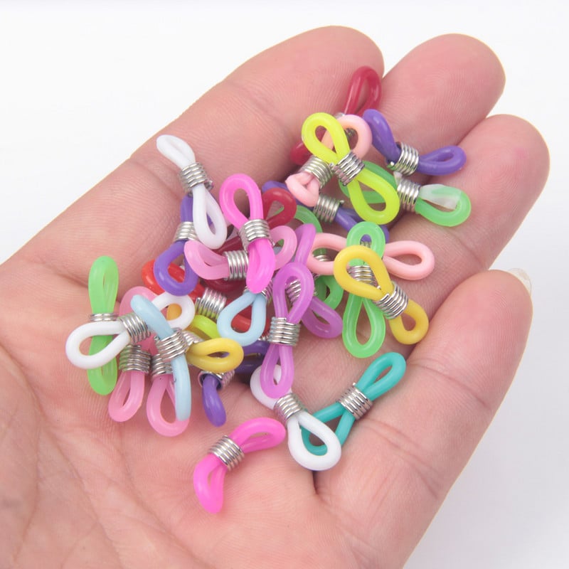 100 komada Kukica za uši Naočale Konop Držač kabela za sunčane naočale Držač trake Držač naočala Lanac Držač naočala Završeci Kraj petlje Konektor