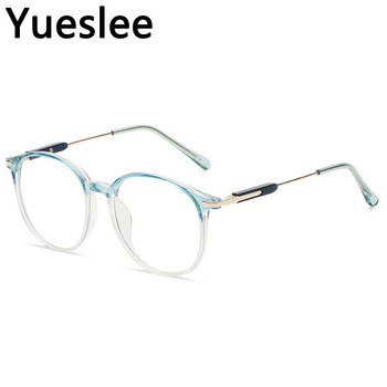 49774 Пластмасови титаниеви анти синя светлина Ретро кръгли рамки за очила Мъже Жени Оптични модни компютърни очила