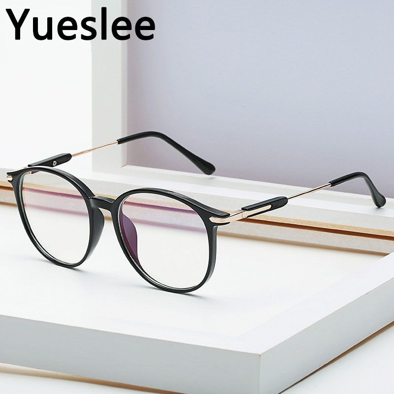 49774 Plastični titanski antiplavi retro okrugli okvir za naočale Muškarci Žene Optičke modne računalne naočale