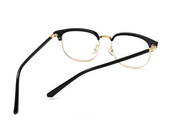 VWKTUUN Очила Мъжки Половина сини анти-светли очила Дамски очила с квадратни очи за мъже Големи очила за четене Женски мъжки люнет