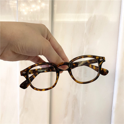 Retro okviri za naočale Modne okrugle prozirne naočale Unisex klasične vintage naočale s zakovicama Male veličine prozirne leće Gafa