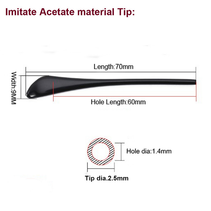 10 pari (20 kom) protukliznih plastičnih vrhova za naočale za metalne naočale s naočalama s vrhovima koji imitiraju acetatnu sljepoočnicu za naočale