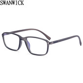 Swanwick okvir za zatamnjivanje naočala protiv plave svjetlosti za muškarce ultralake tr90 naočale kvadratne crne smeđe prozirne leće darovni artikli muški