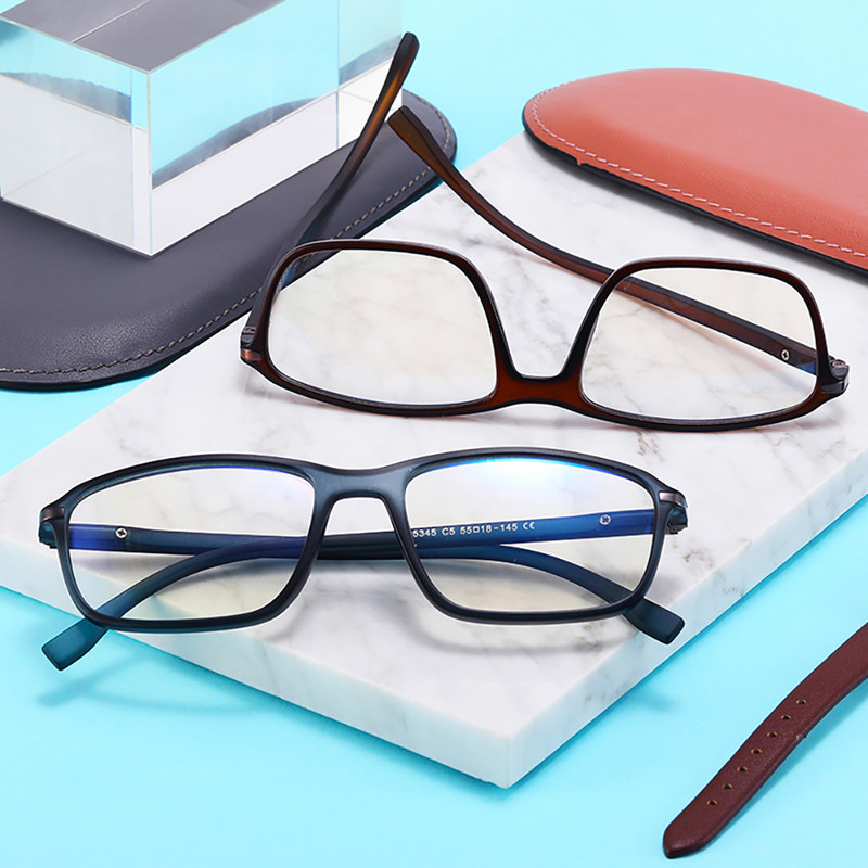 Swanwick anti-mėlynai šviesiai juoduojančių akinių rėmelis vyrams ultralengvi tr90 akiniai kvadratiniai juodi rudi skaidraus objektyvo dovanos vyriški