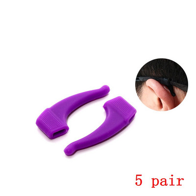 ZRHUA 5 ζεύγη αντιολισθητικών ωτοασπίδων γυαλιών Οράσεως σιλικόνης Γυαλιά γυαλιών Γυαλιά Αξεσουάρ Γυαλιά Γυαλιά Αντιολισθητικά Άγκιστρα αυτιών