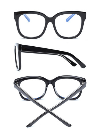 JM ацетатна рамка Големи квадратни очила против синя светлина Жени Мъже Компютър Големи очила за блокиране на синя светлина Оптични очила