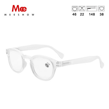 Meeshow ретро очила за четене мъжки очила с диоптър кръгли европейски стил качествени дамски очила митнически очила за пресбиопия