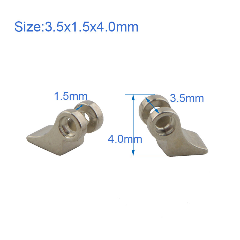 100vnt Dviejų dantų vyriai metaliniam optiniam rėmui, vyriai, litavimo vyrių keitimas, vyrių remonto dalis Įvairaus dydžio