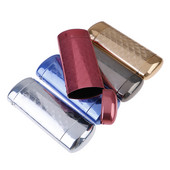 Divat Hordozható Szemüvegtok Kemény borítású Szemvédő Szemüvegdoboz Alumínium Nyomógombos Rácsminták Olvasás Szemüvegtartozékok