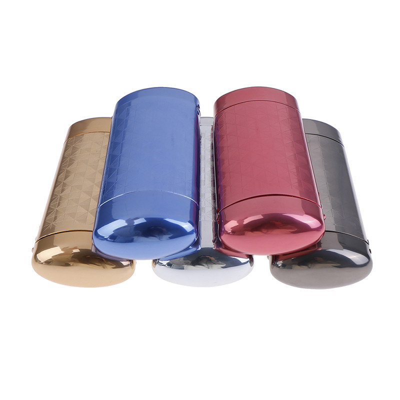 Divat Hordozható Szemüvegtok Kemény borítású Szemvédő Szemüvegdoboz Alumínium Nyomógombos Rácsminták Olvasás Szemüvegtartozékok