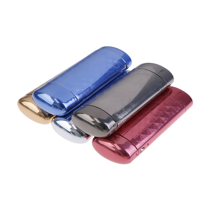 Divat Hordozható Szemüvegtok Kemény borítású Szemvédő Szemüvegdoboz Alumínium Nyomógombos Rácsminták Olvasás Szemüvegtartozékok