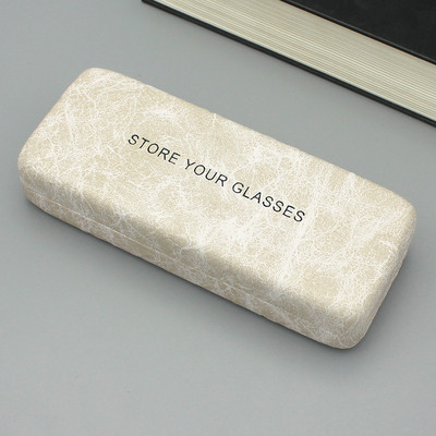 Nešiojami unisex odiniai akiniai akių akinių dėklas Neperšlampami kieti akiniai skaitymo stiklų dėžutės akiniai moterims vyrams