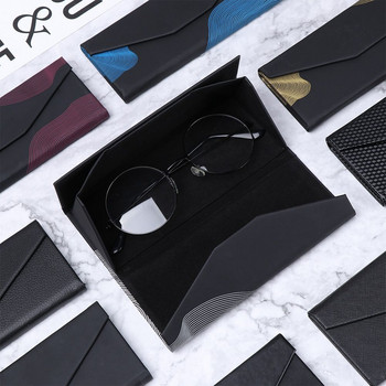 Нова модна черна бизнес преносима триъгълна кутия за очила Аксесоари за очила Калъф за очила Кутия за слънчеви очила
