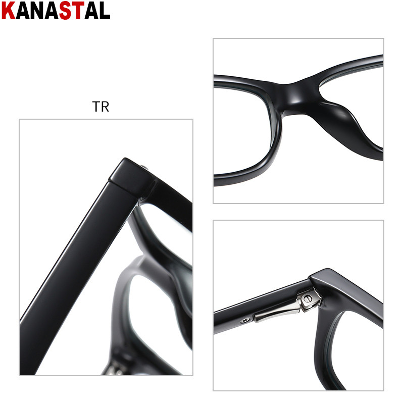 Muške retro naočale za čitanje koje blokiraju plavo svjetlo TR90 Ženske četvrtaste okvire za naočale Anti Ray leće za kratkovidnost Optičke računalne naočale