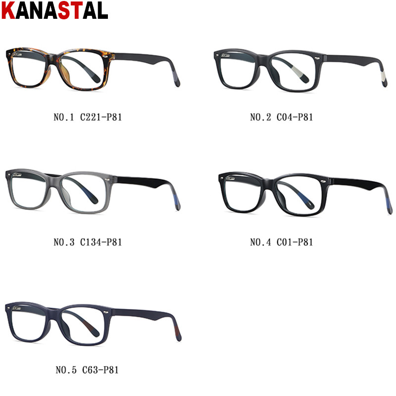 Muške retro naočale za čitanje koje blokiraju plavo svjetlo TR90 Ženske četvrtaste okvire za naočale Anti Ray leće za kratkovidnost Optičke računalne naočale