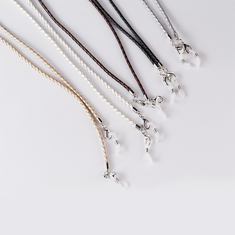 Jaunas modes saulesbrilles štropes PU ādas brilles siksnas virve āra sportam neslīdošs briļļu aukla sievietēm vīriešu acu aksesuāri