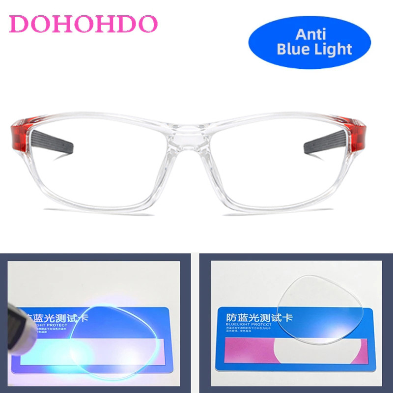 DOHOHDO prozirni okvir za računalne naočale Žene Muškarci Okrugle naočale protiv plave svjetlosti Naočale za blokiranje optičkih naočala Naočale