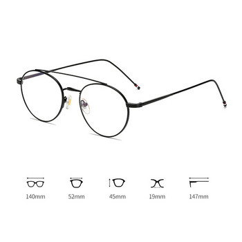 Semfly Ultralight Round Frame Glasses Frame Дамски и мъжки ретро метални рамки Оптични компютърни очила Декоративни очила Подарък