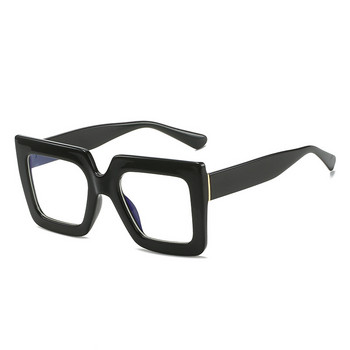 NYWOOH Анти синя светлина рамка за очила Жени Мъже Двуцветни прозрачни квадратни рамки за очила Компютър Офис Декорация Очила
