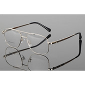 Retro muške metalne naočale s velikim okvirom, pilotske naočale s dvostrukim snopom, naočale, prozirne naočale, okvir, prozirno staklo, naočale, okviri za naočale H5