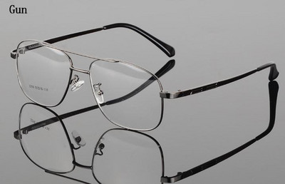 Retro muške metalne naočale s velikim okvirom, pilotske naočale s dvostrukim snopom, naočale, prozirne naočale, okvir, prozirno staklo, naočale, okviri za naočale H5