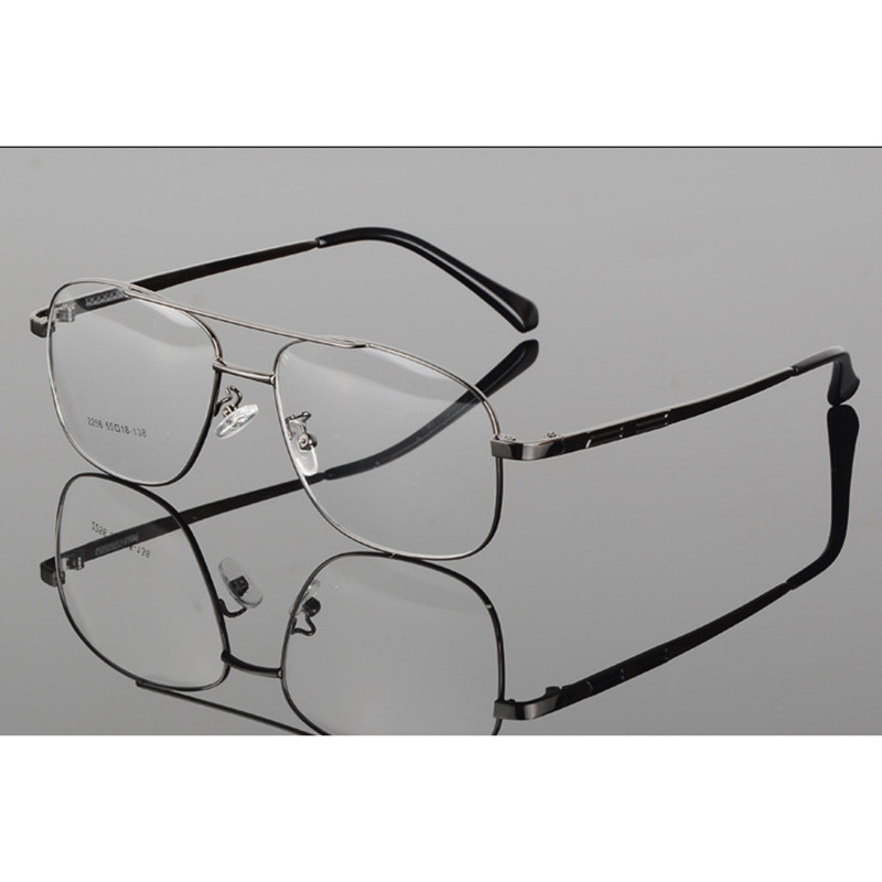 Retro muške metalne naočale s velikim okvirom, pilotske naočale s dvostrukim snopom, naočale, prozirne naočale, okvir, prozirno staklo, naočale, okviri za naočale H5