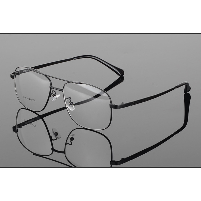 Retro muške metalne naočale s velikim okvirom, pilotske naočale s dvostrukim snopom, naočale, prozirne naočale, okvir, prozirno staklo, naočale, okviri za naočale H5