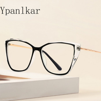 Модни анти-сини очила TR рамка Мъже Жени могат да бъдат оборудвани с очила за късогледство Прозрачно плоско огледало в съответствие на цвета