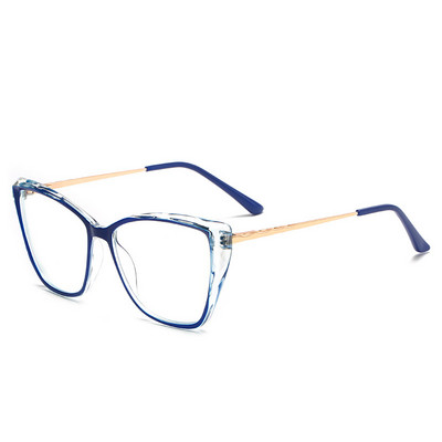 Madingi anti-mėlyni akiniai TR rėmeliai vyrams Moterys gali būti aprūpinti trumparegystės akiniais, skaidrios spalvos atitinkančiu plokščiu veidrodžiu