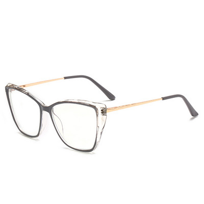 Madingi anti-mėlyni akiniai TR rėmeliai vyrams Moterys gali būti aprūpinti trumparegystės akiniais, skaidrios spalvos atitinkančiu plokščiu veidrodžiu