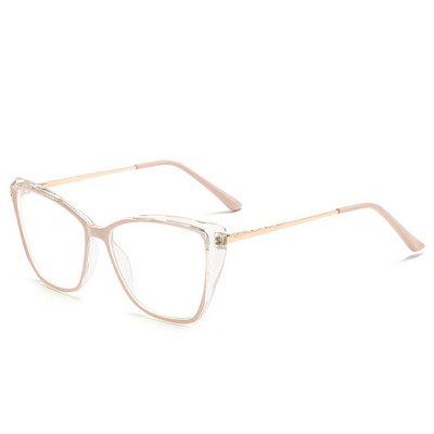 Madingi anti-mėlyni akiniai TR rėmeliai vyrams Moterys gali būti aprūpinti trumparegystės akiniais, skaidrios spalvos atitinkančiu plokščiu veidrodžiu