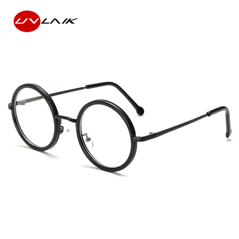 UVLAIK retro apaļo briļļu ietvars sievietēm, caurspīdīgs objektīvs, tuvredzība Briļļu ietvari vīriešiem, retro caurspīdīgas, optiskas recepšu brilles